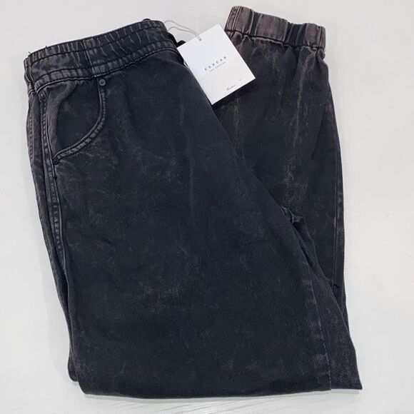 Kancan Tatiana Ultra High Rise Joggers NWT Black Acid Wash Size L - Picture 7 of 17